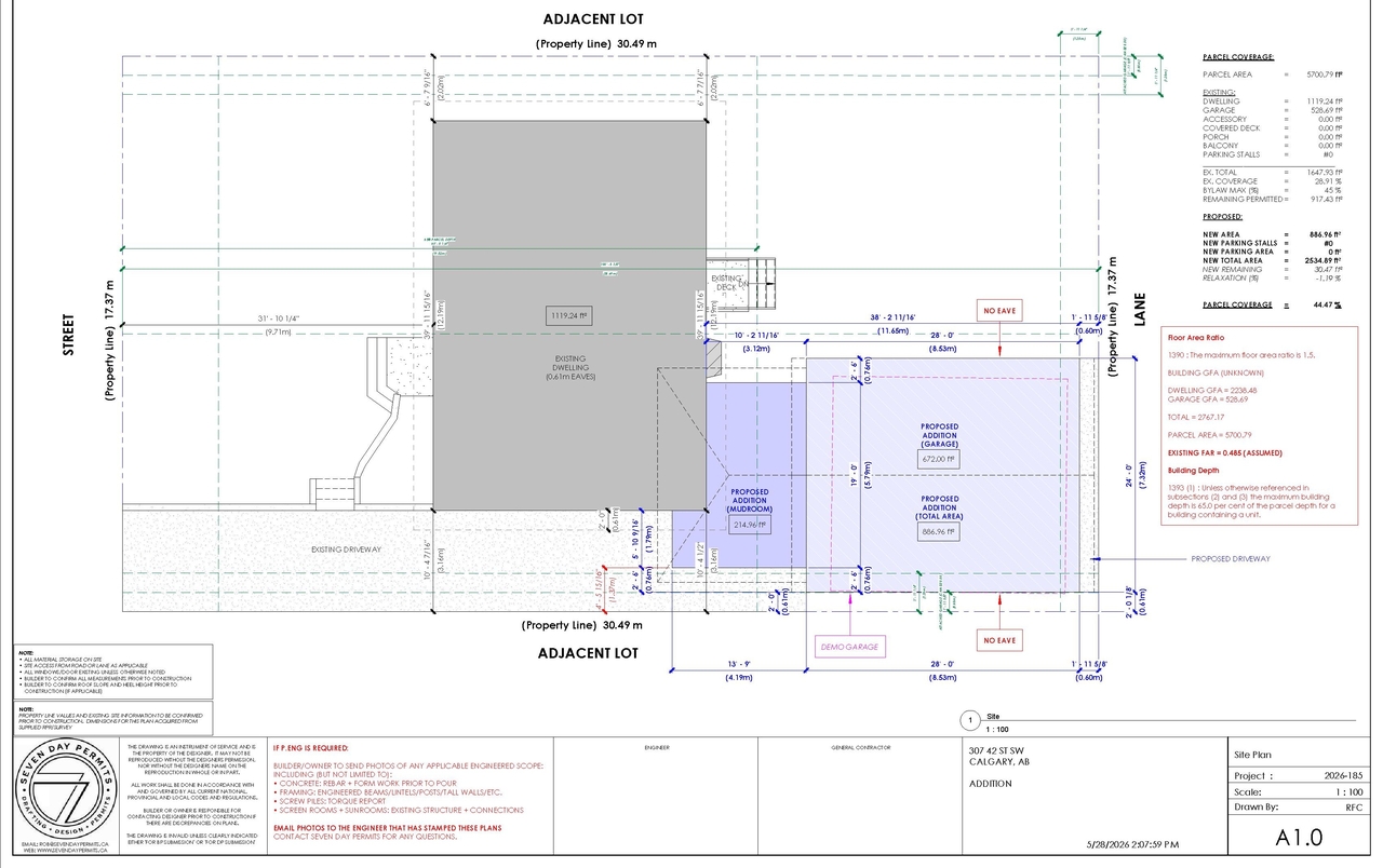 Construction site plan for project from page 2 of the file 'DP2026-03445 DMAP Plans Submitted (1MB) 2026-06-12'