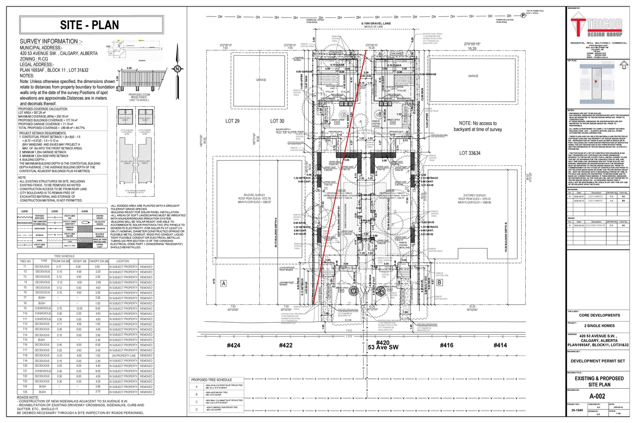 Construction site plan for project from page 4 of the file 'DP2026-03461 DMAP Plans (Submitted) 2026-06-12 (4MB)'