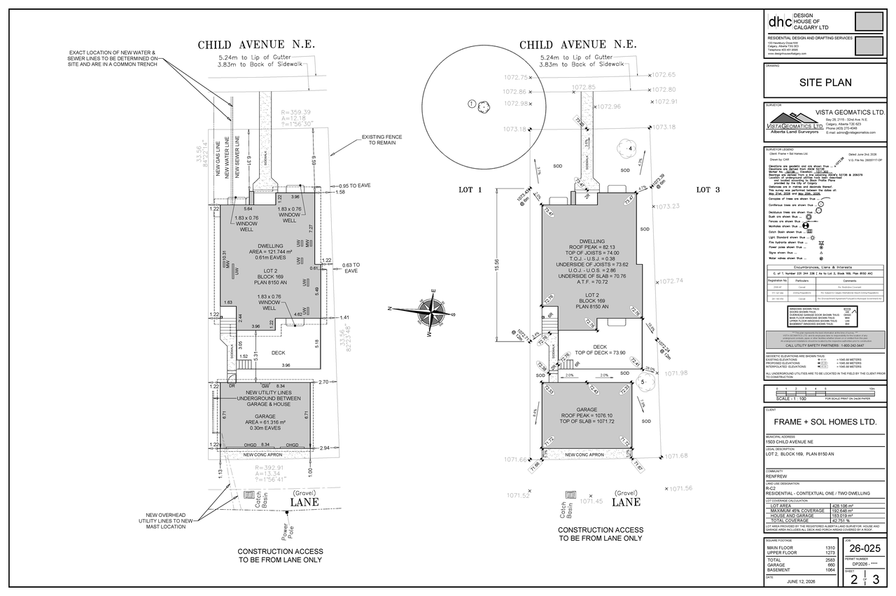 Construction site plan for project from page 3 of the file 'DP2026-03465 DMAP Plans Submitted (1MB) 2026-06-13'