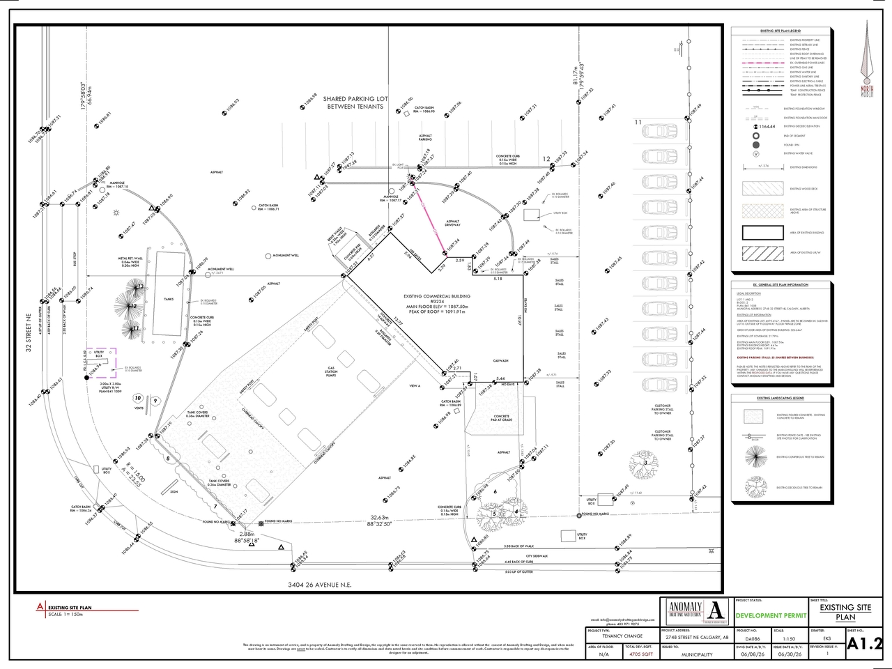 Construction site plan for project from page 1 of the file 'DP2026-03476 DMAP (Submitted)2026-06-30 (1MB)'