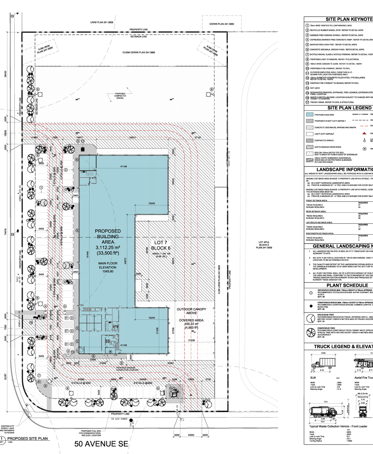 Construction site plan for project from page 2 of the file 'DP2026-03490 DMAP Plans (Submitted) 2026-06-16 (5MB)'