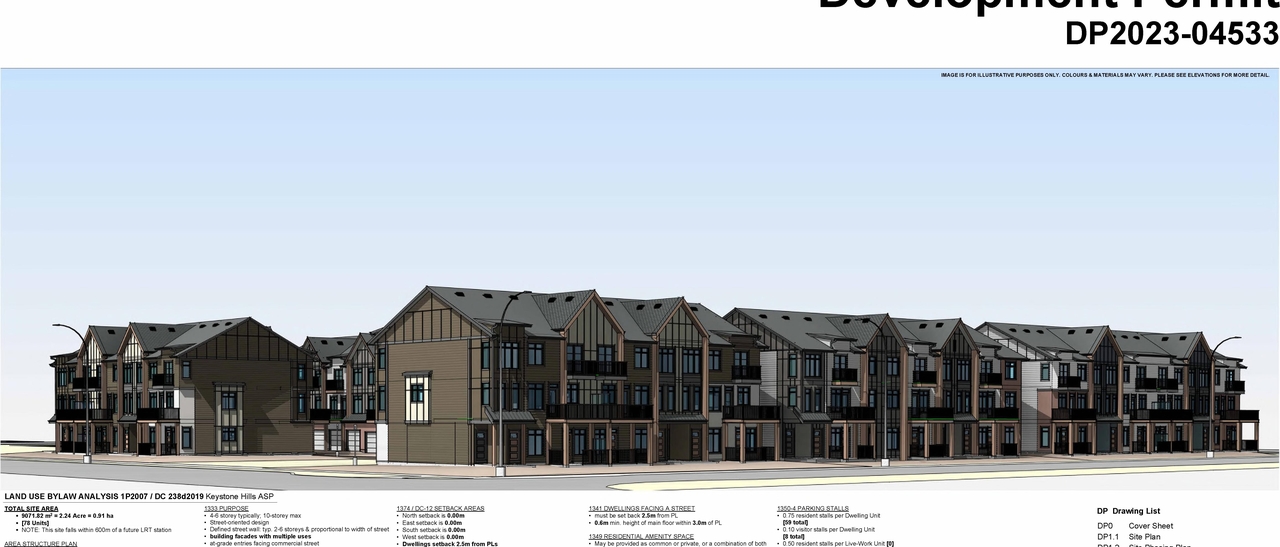 Rendering of building from page 1 of the file 'DP2026-03507 DMAP Plans (Submitted) 2026-06-16 (6MB)'