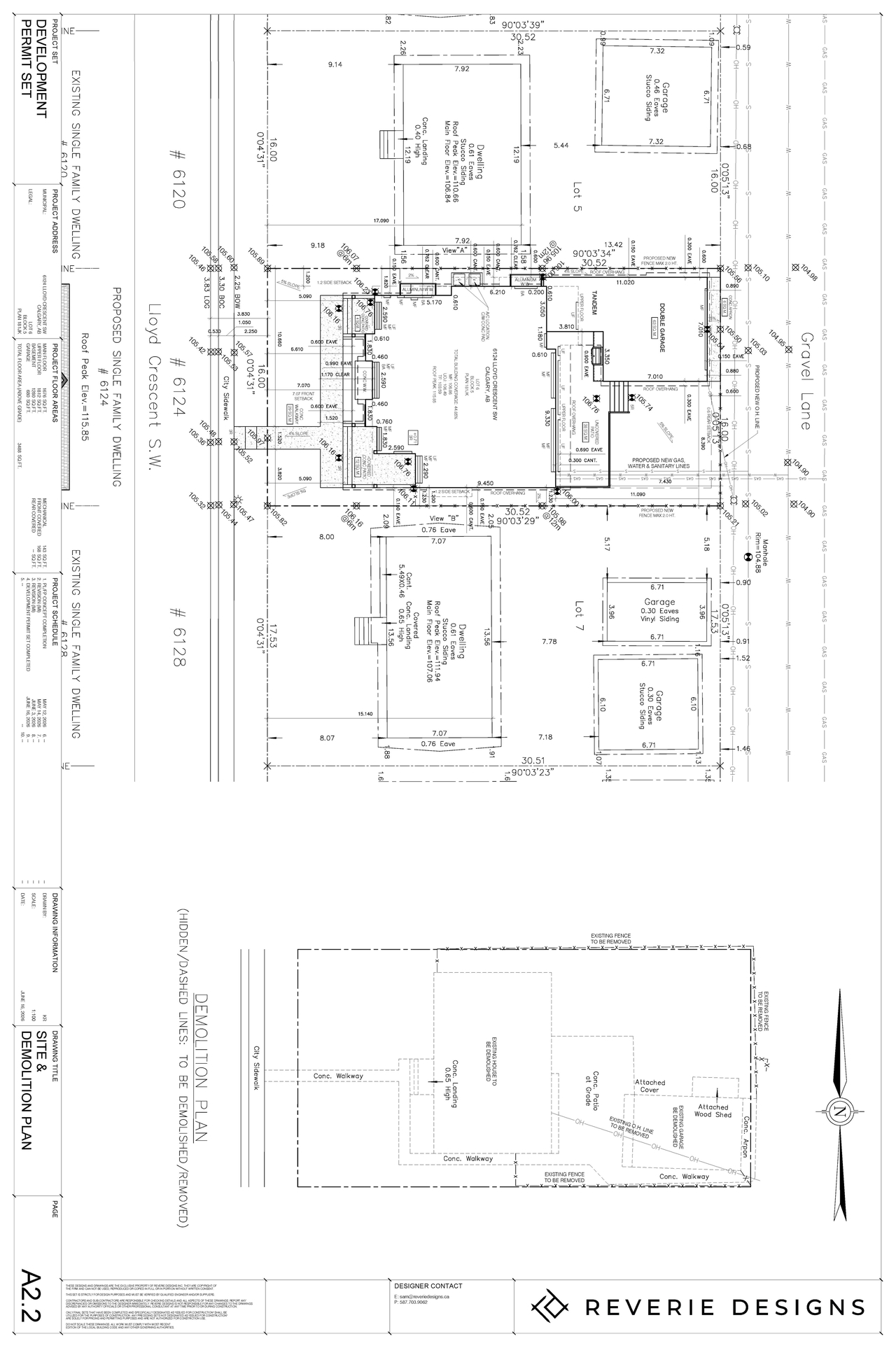 Construction site plan for project from page 1 of the file 'DP2026-03540 DMAP Plans Submitted 2026-06-23 (1.5MB)'