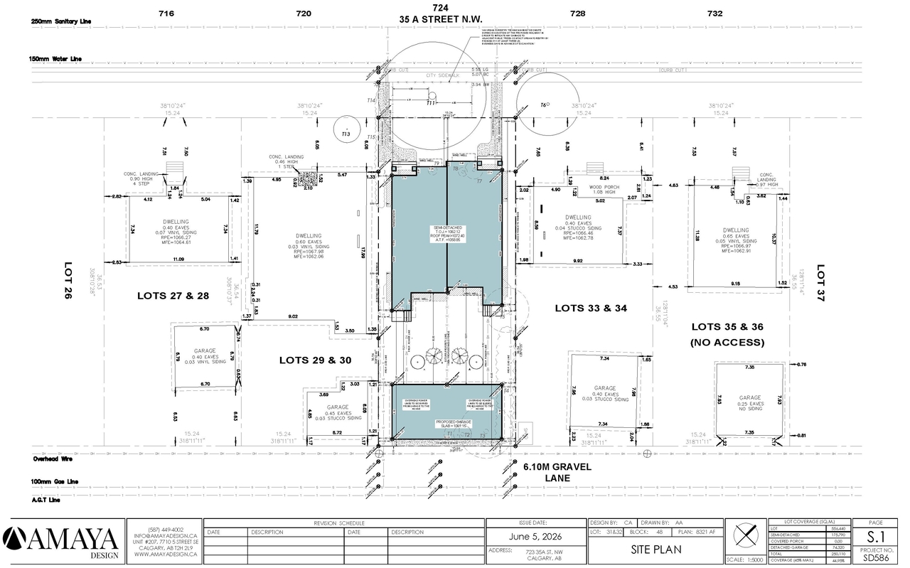 Construction site plan for project from page 6 of the file 'DP2026-03547 DMAP Plans (Submitted) 2026-06-23 (2MB)'