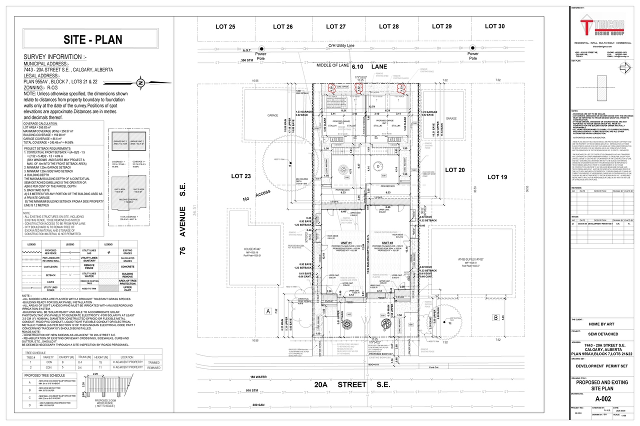 Construction site plan for project from page 4 of the file 'DP2026-03554 DMAP Plans Amended (5MB) 2026-09-01'
