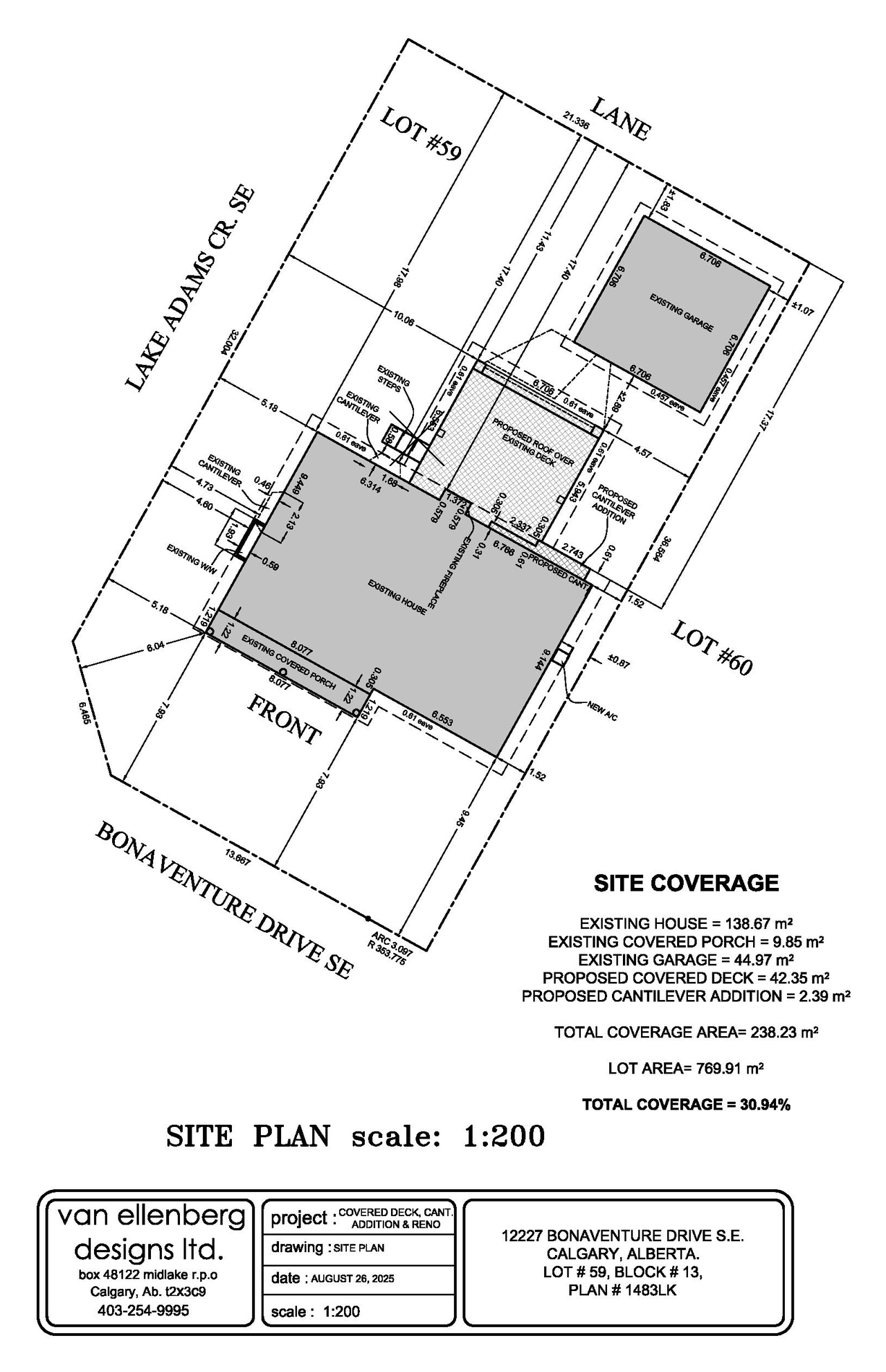 Construction site plan for project from page 1 of the file 'DP2026-03558 DMAP Plans (Submitted) 2026-06-23 (1MB)'