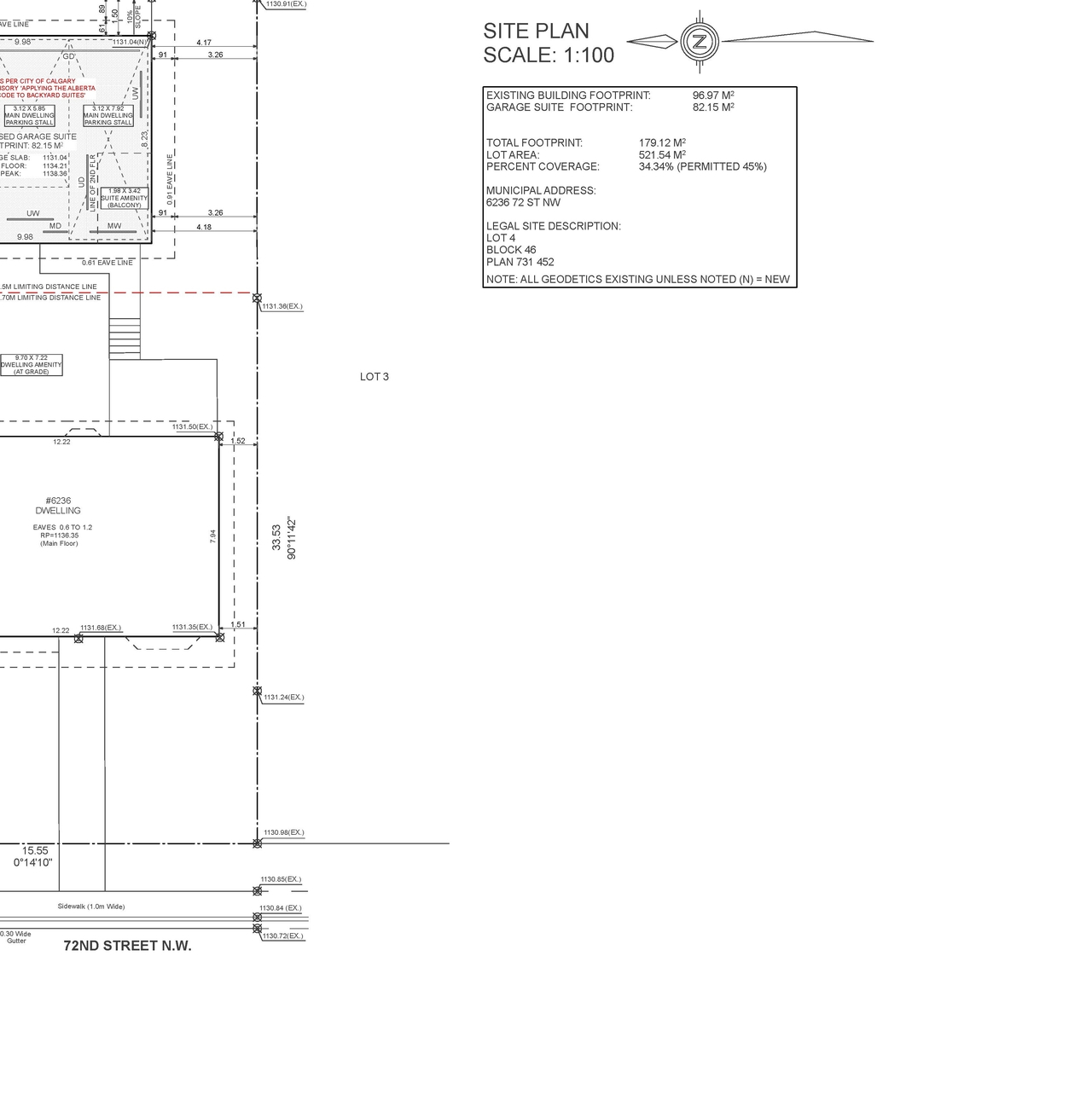 Construction site plan for project from page 1 of the file 'DP2026-03559 DMAP Plans Submitted 2026-06-17 (1MB)'