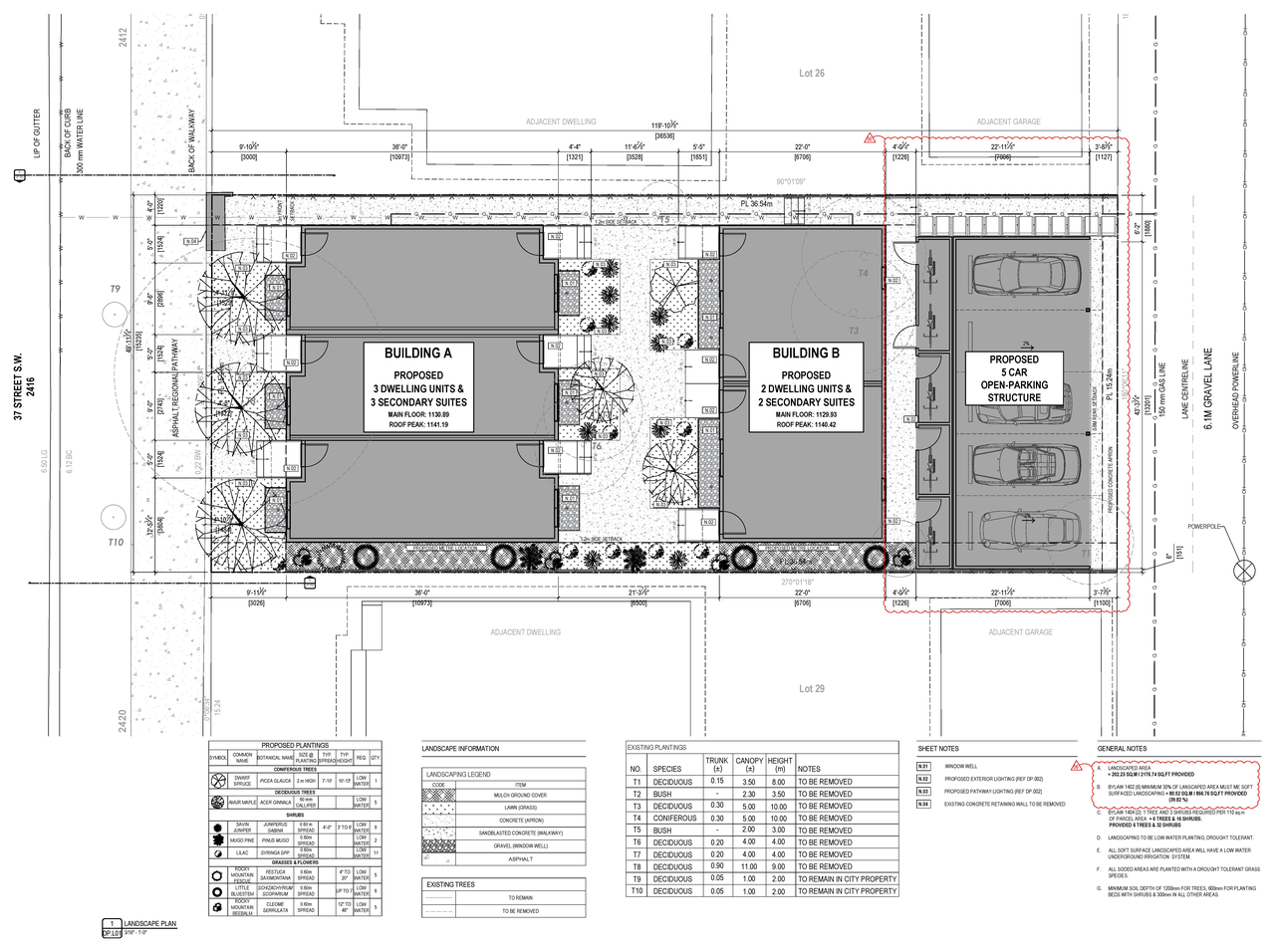 Construction site plan for project from page 5 of the file 'DP2026-03577 DMAP Plans Submitted (3MB) 2026-07-22'