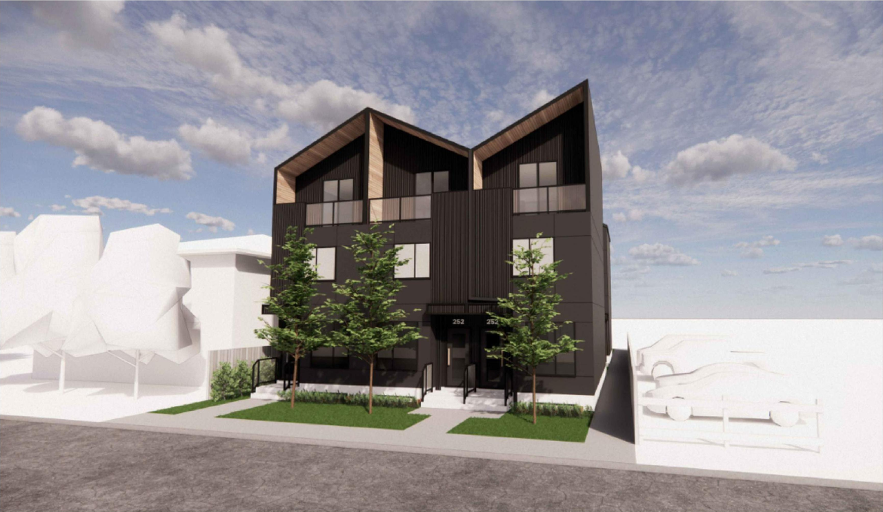 Rendering of building from page 1 of the file 'DP2026-03580-DMAP Plans Submitted 2026-07-16 2MB'