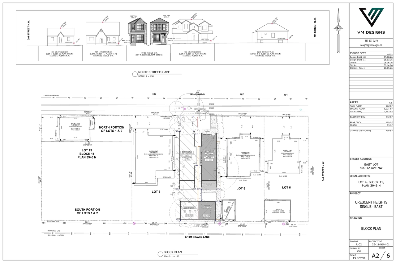 Construction site plan for project from page 2 of the file 'DP2026-03597 - DMAP PLANS - AMENDED 2026-10-09 (3MB)'