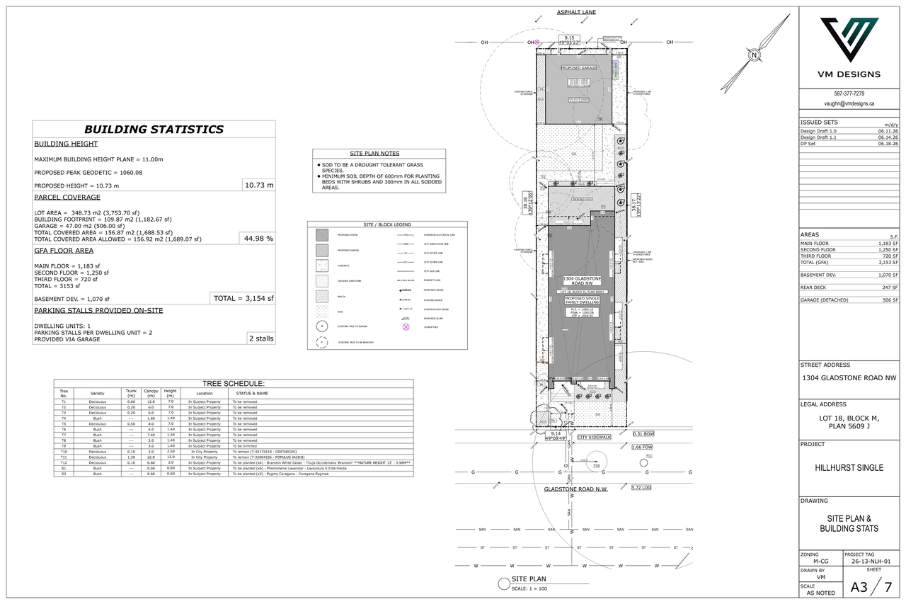 Construction site plan for project from page 2 of the file 'DP2026-03599 DMAP Plans (Submitted) 2026-06-19 (3MB)'