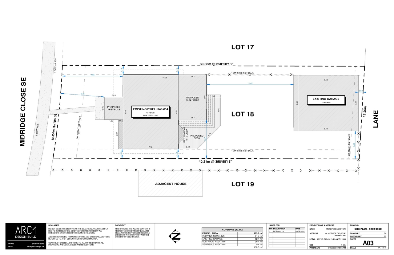 Construction site plan for project from page 2 of the file 'DP2026-03619 DMAP Plans (Submitted) 2026-06-19 (1MB)'