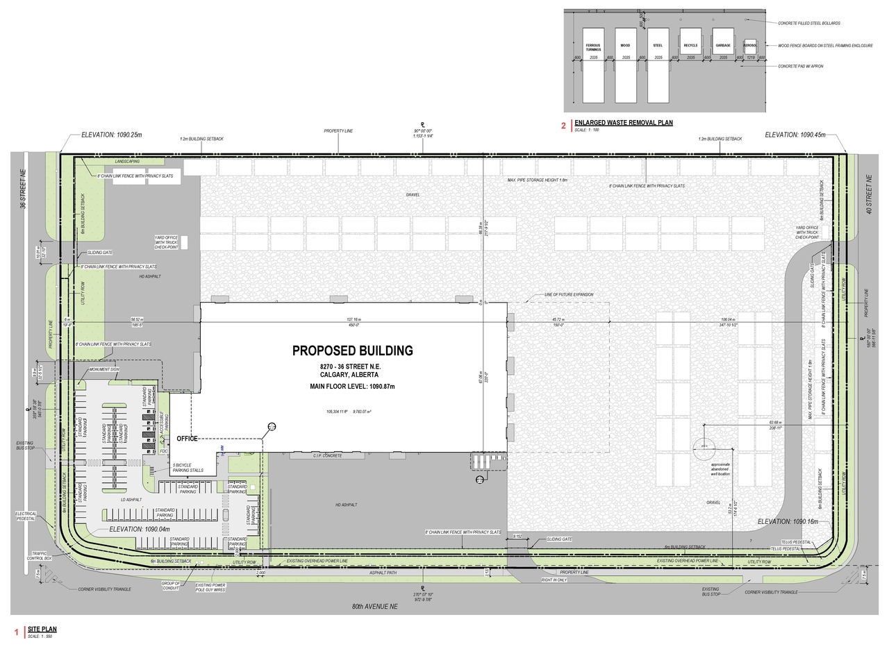 Construction site plan for project from page 1 of the file 'DP2026-03674 - DMAP Plans (amended) 2026-08-28 (1MB)'