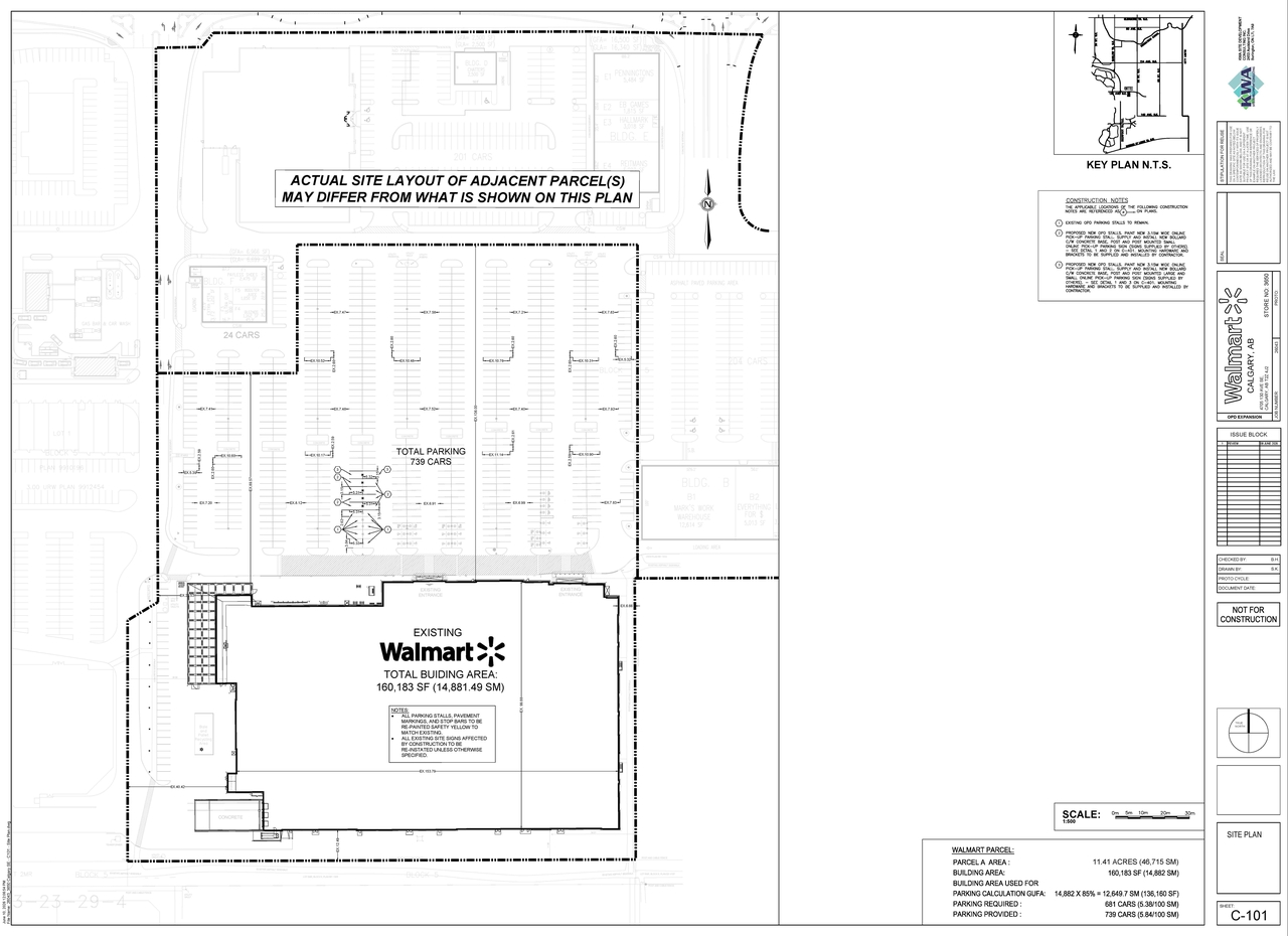 Construction site plan for project from page 2 of the file 'DP2026-03675 DMAP Plans (Submitted) 2026-06-23 (2MB)'