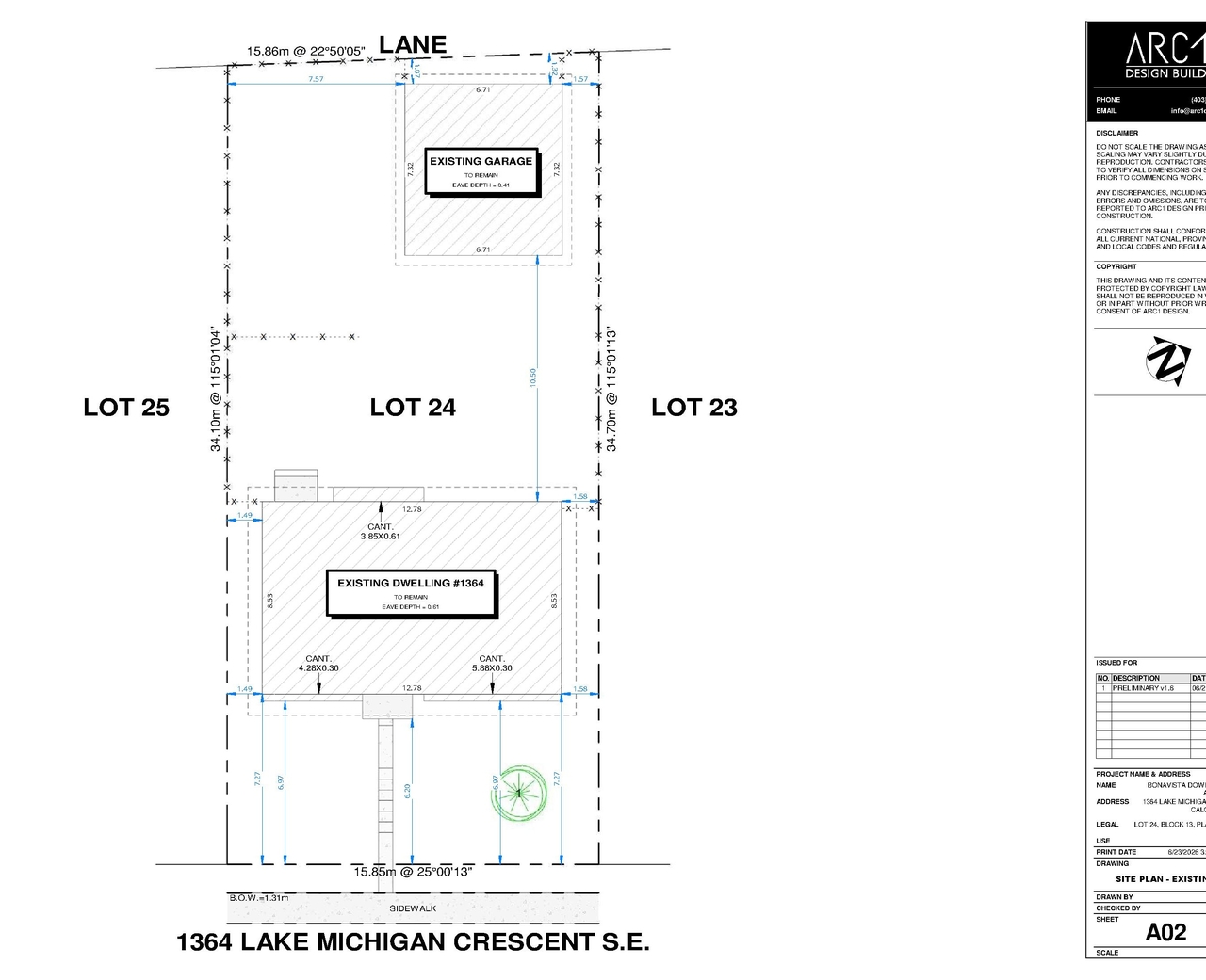 Construction site plan for project from page 2 of the file 'DP2026-03681 DMAP Plans Submitted (2MB) 2026-06-23'