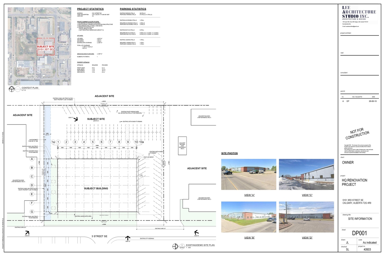 Construction site plan for project from page 2 of the file 'DMAP Plans (Submitted) DP2026-03696 (5MB) 2026-06-24'