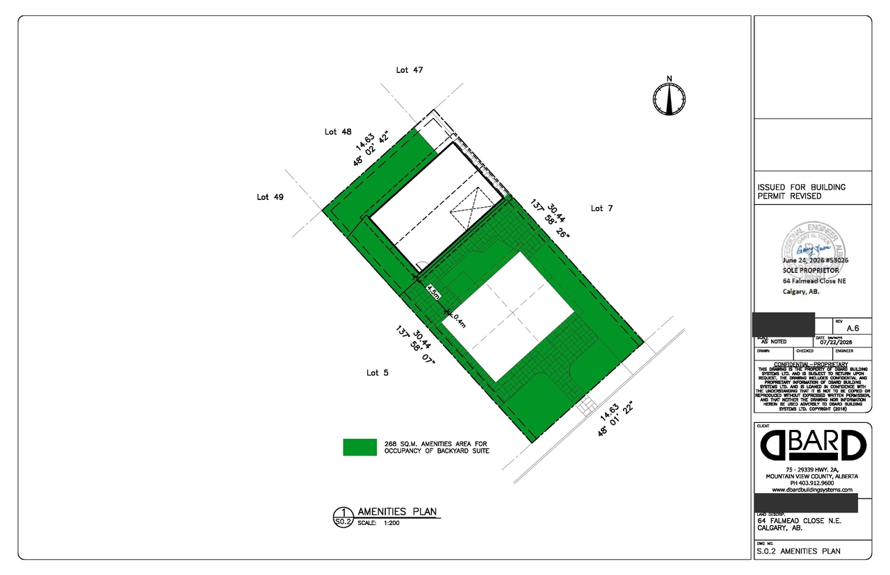 Construction site plan for project from page 3 of the file 'DP2026-03708 DMAP Plans Submitted (1MB) 2026-07-23'