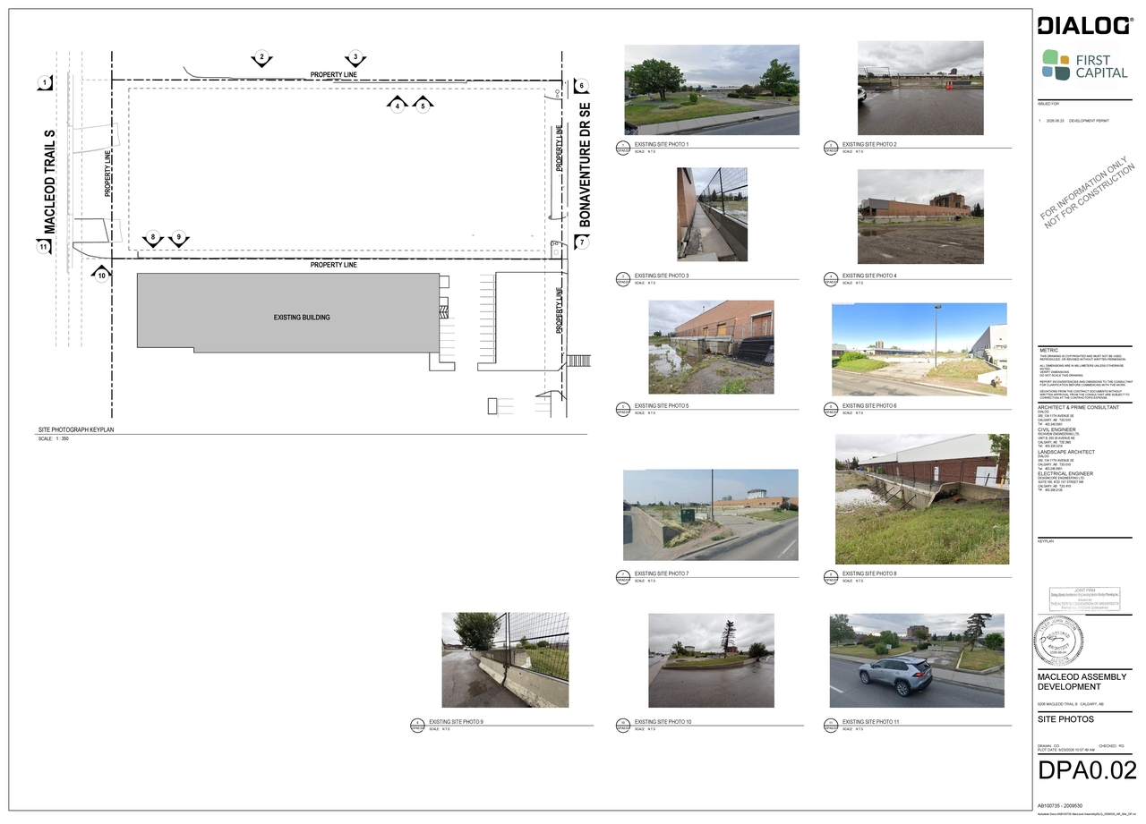 Construction site plan for project from page 2 of the file 'DP2026-03722 DMAP Plans (Submitted)2026-06-30 (12MB)'