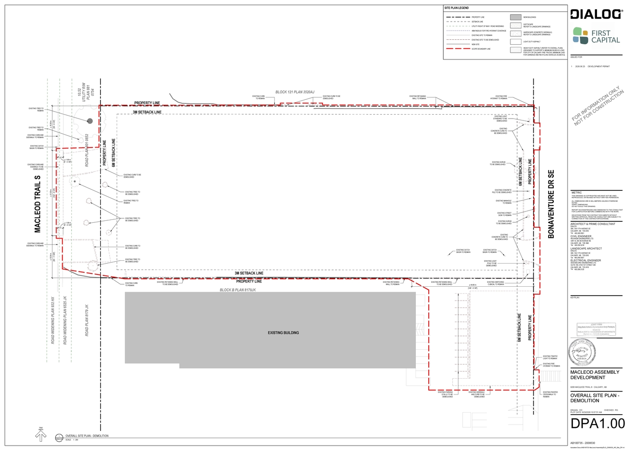 Construction site plan for project from page 3 of the file 'DP2026-03722 DMAP Plans (Submitted)2026-06-30 (12MB)'