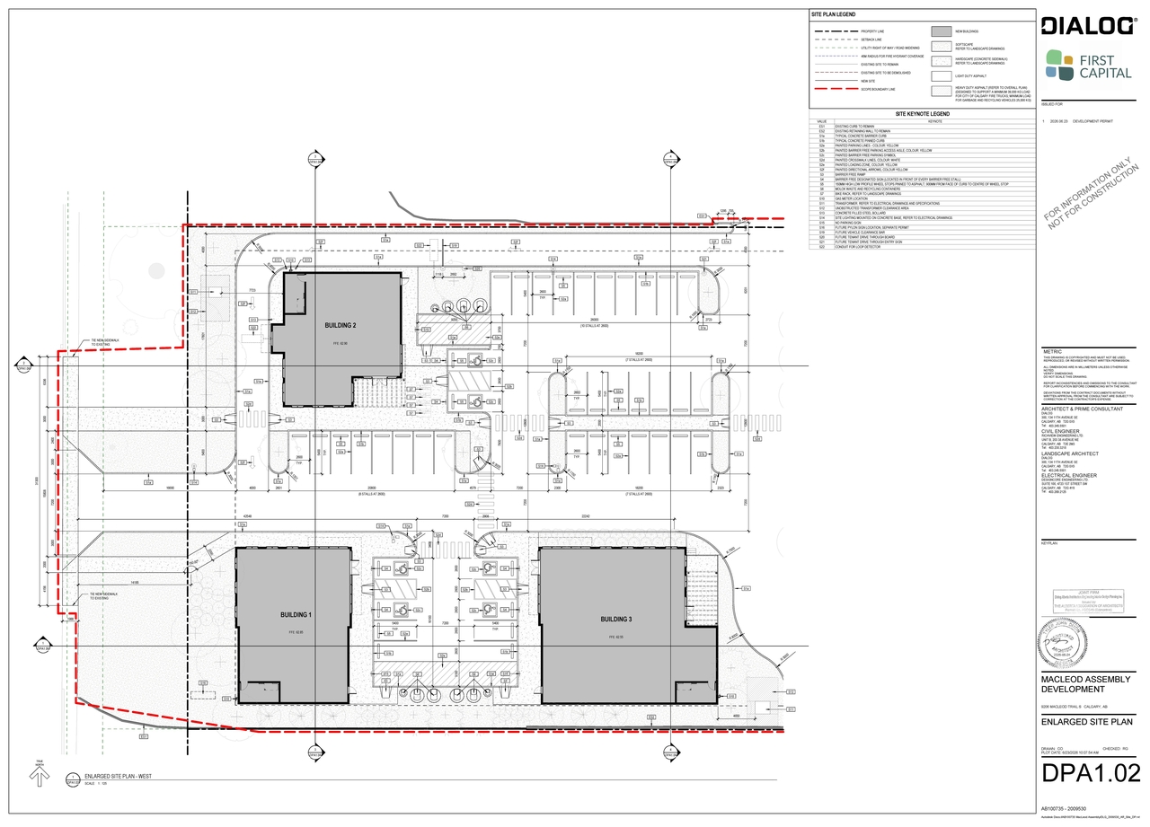 Construction site plan for project from page 5 of the file 'DP2026-03722 DMAP Plans (Submitted)2026-06-30 (12MB)'