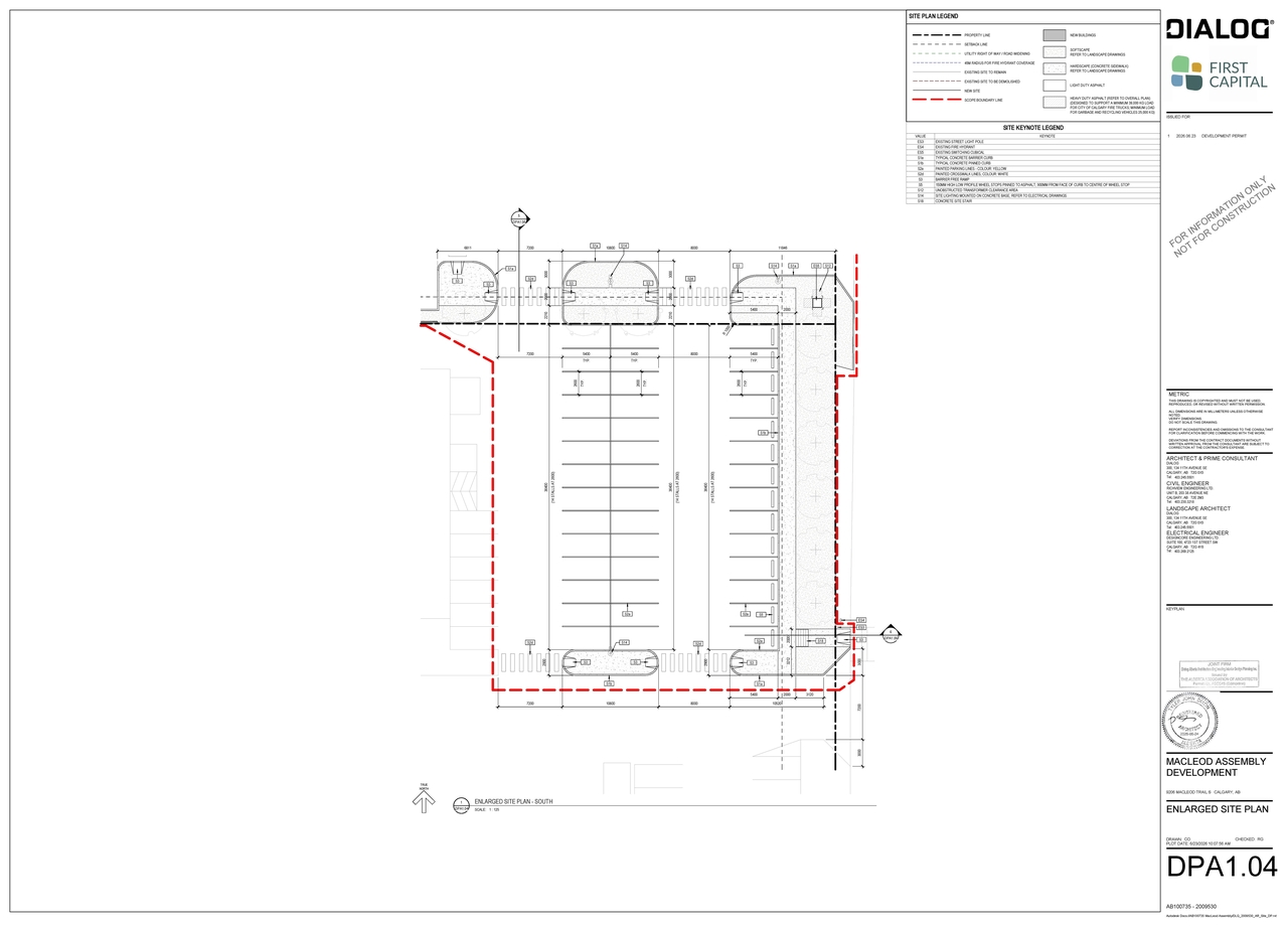Construction site plan for project from page 7 of the file 'DP2026-03722 DMAP Plans (Submitted)2026-06-30 (12MB)'