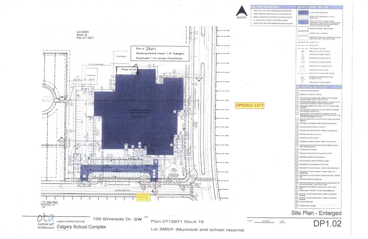Construction site plan for project from page 1 of the file 'DP2026-03726 DMAP Plans (Submitted) 2026-06-25 (1MB)'