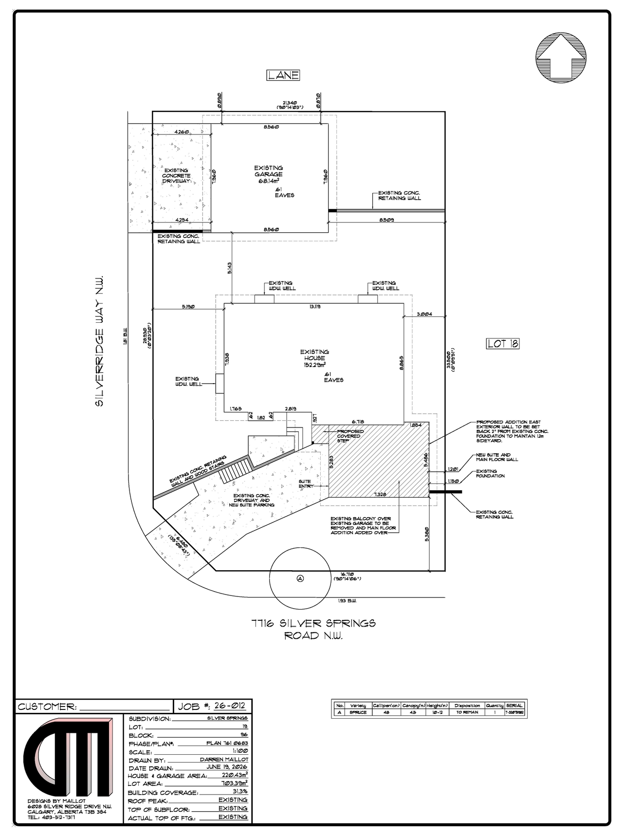 Construction site plan for project from page 1 of the file 'DP2026-03745 DMAP Plans Submitted (1MB) 2026-06-25'