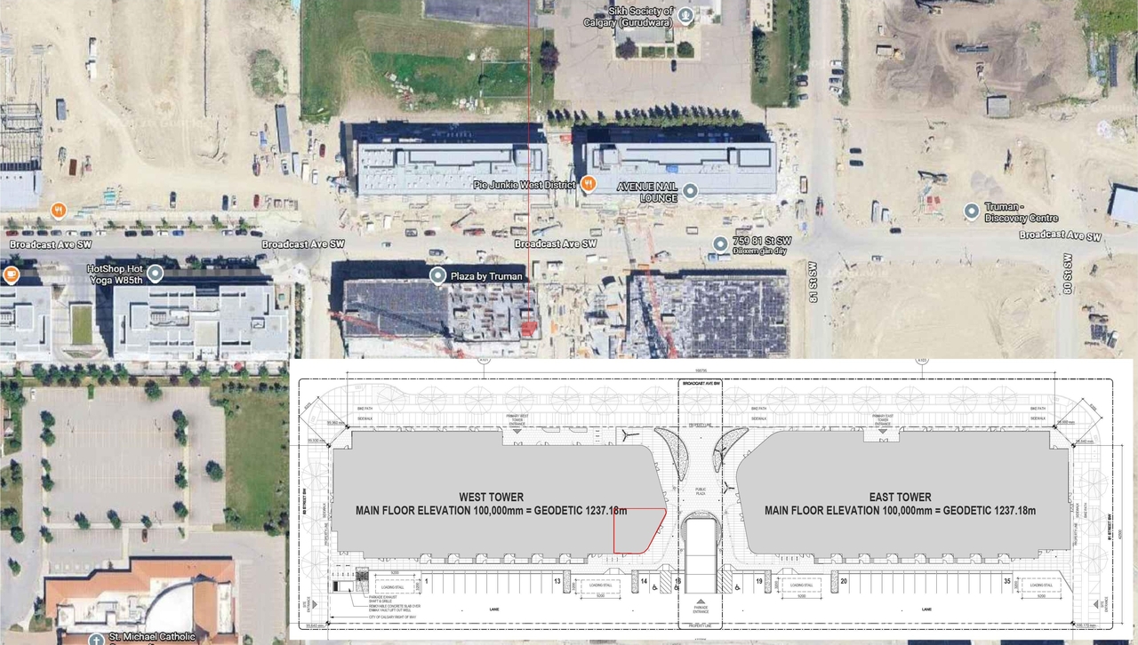 Construction site plan for project from page 1 of the file 'DP2026-03792 DMAP Plans Submitted 2026-10-07 500KB'