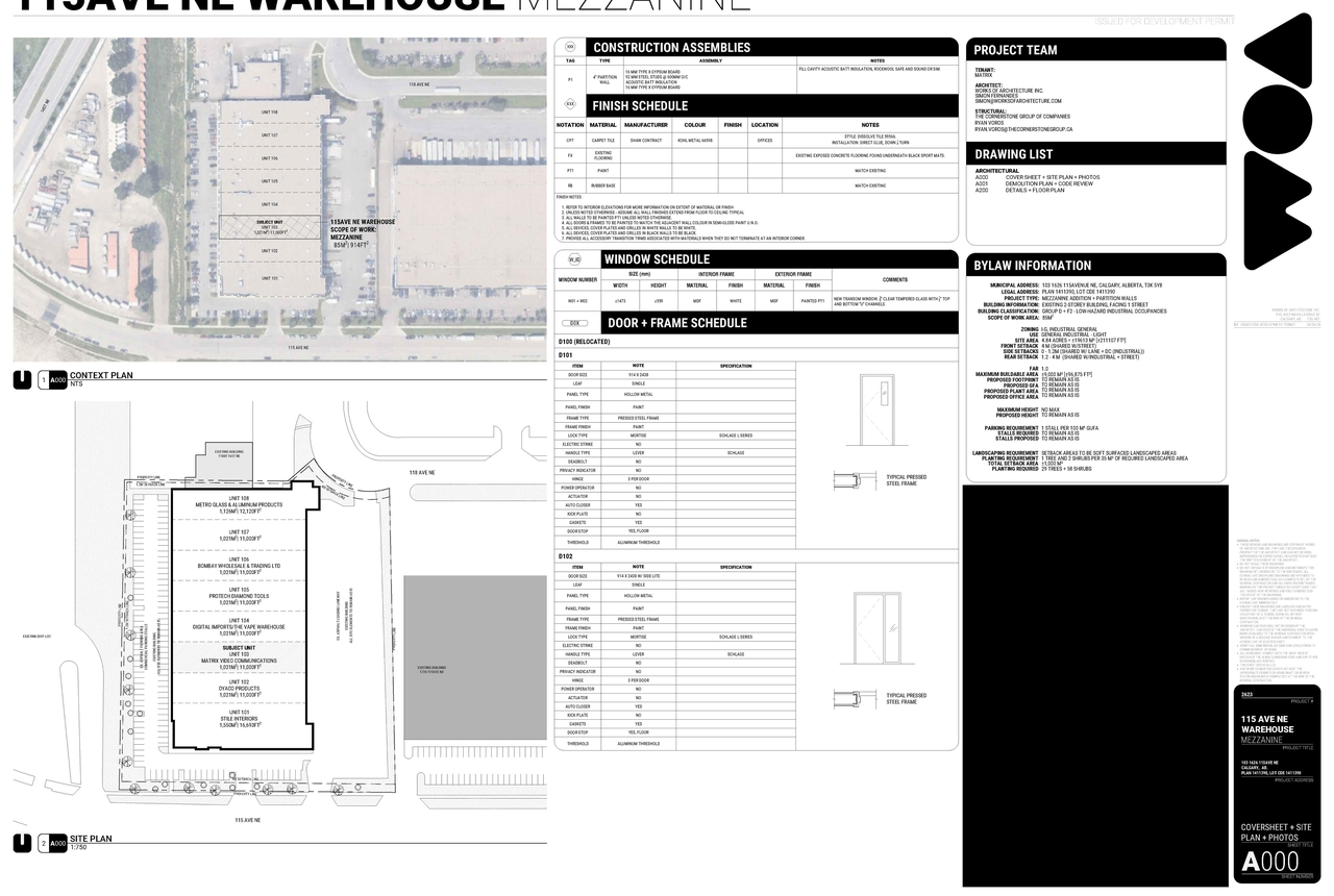Floor plan for project from page 1 of the file 'DP2026-03871 DMAP Plans (Submitted) 2026-07-02 (1MB)'