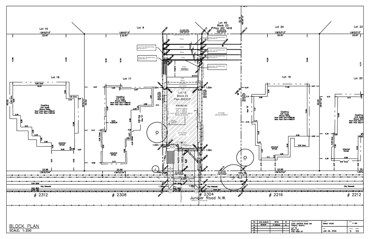 Construction site plan for project from page 8 of the file 'DP2026-03881 DMAP Plans Submitted 2026-07-10 3MB'