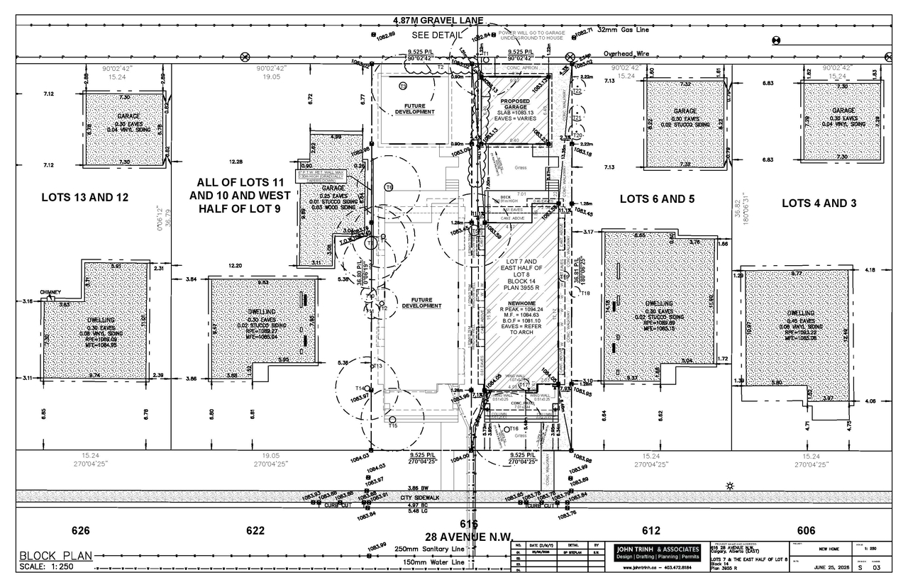Construction site plan for project from page 8 of the file 'DP2026-03890 DMAP Plans (Submitted) 2026-06-07 (2MB)'