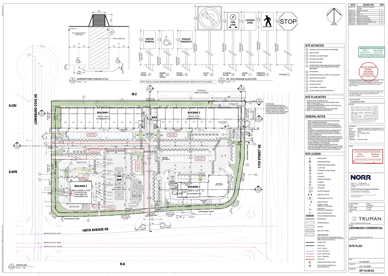 Construction site plan for project from page 4 of the file 'DP2026-03923 DMAP Plans (Submitted) 2026-07-06 (4MB)'