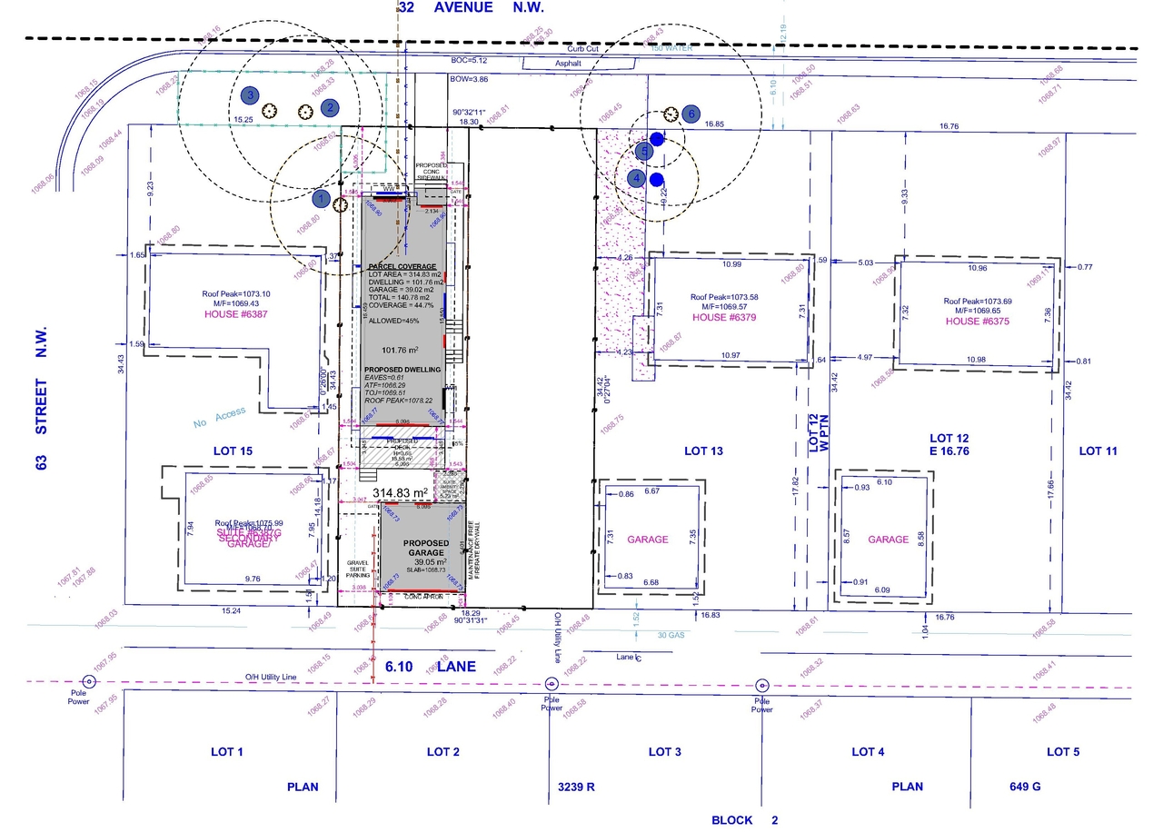 Construction site plan for project from page 2 of the file 'DP2026-03949 DMAP Plans (Submitted) 2026-07-08 (2MB)'