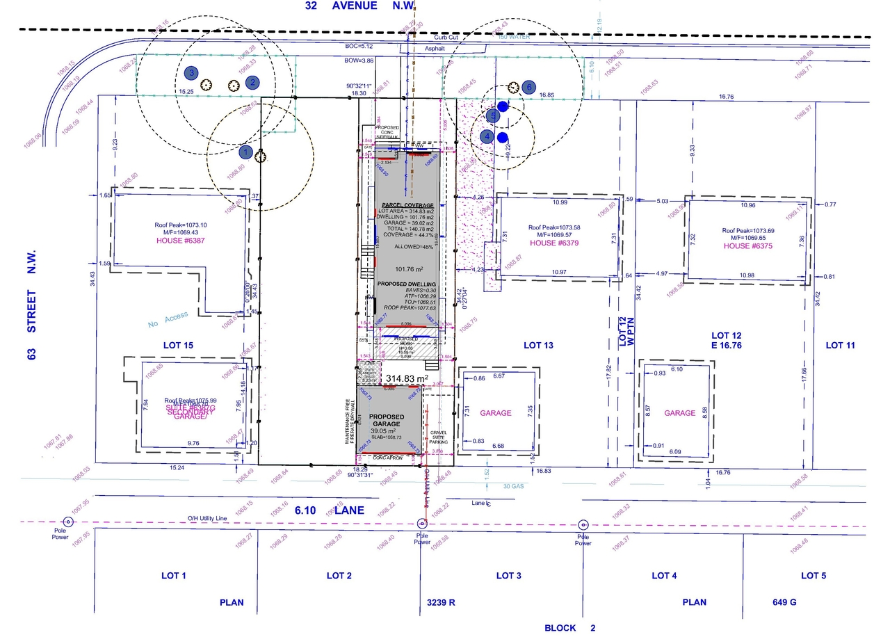 Construction site plan for project from page 2 of the file 'DP2026-03951 DMAP Plans (Submitted)  2026-07-08 (2MB)'