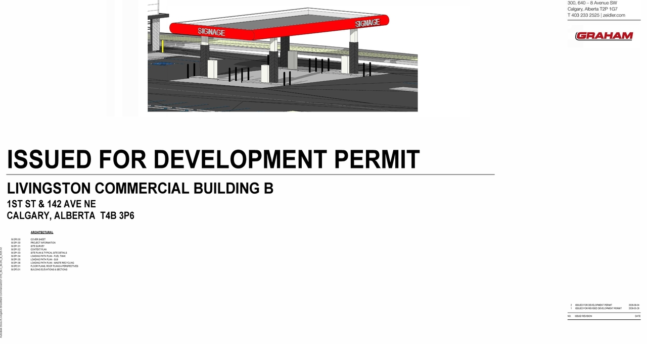 Construction site plan for project from page 1 of the file 'DP2026-03956 DMAP Plans (Submission) 2026-07-07 (5MB)'