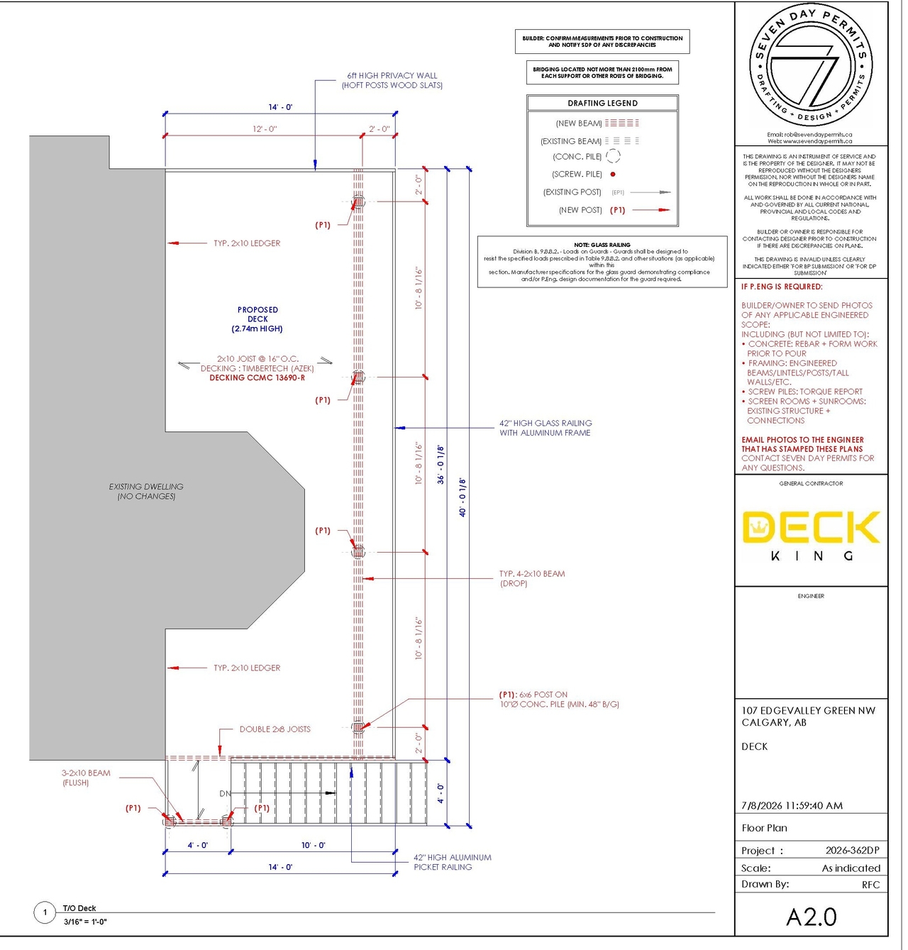 Construction site plan for project from page 6 of the file 'DP2026-03973 - DMAP Plans Submitted (1MB) 2026-07-08'