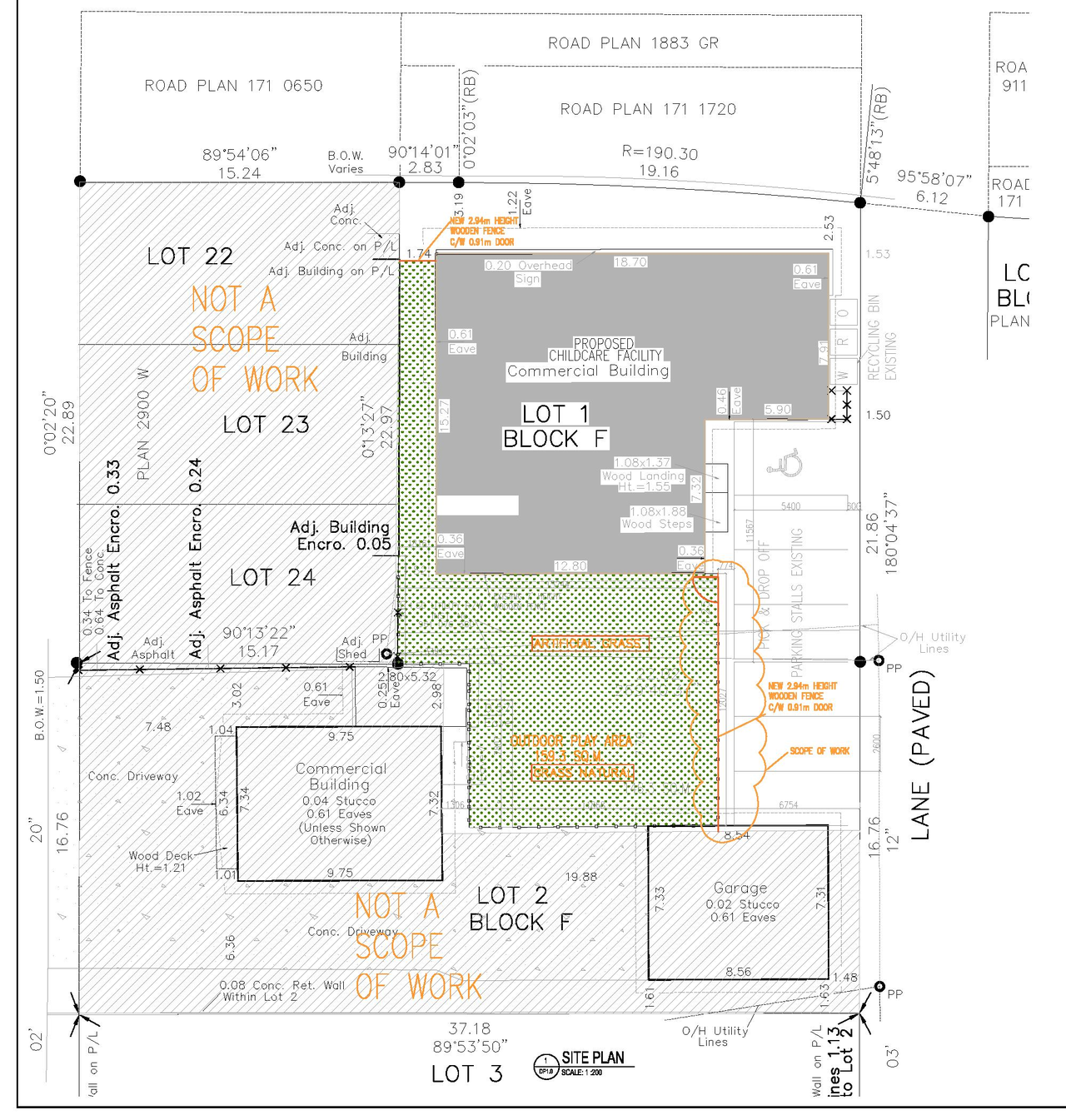 Construction site plan for project from page 1 of the file 'DP2026-04003 - DMAP Plans Submitted (1MB)  2026-07-17'