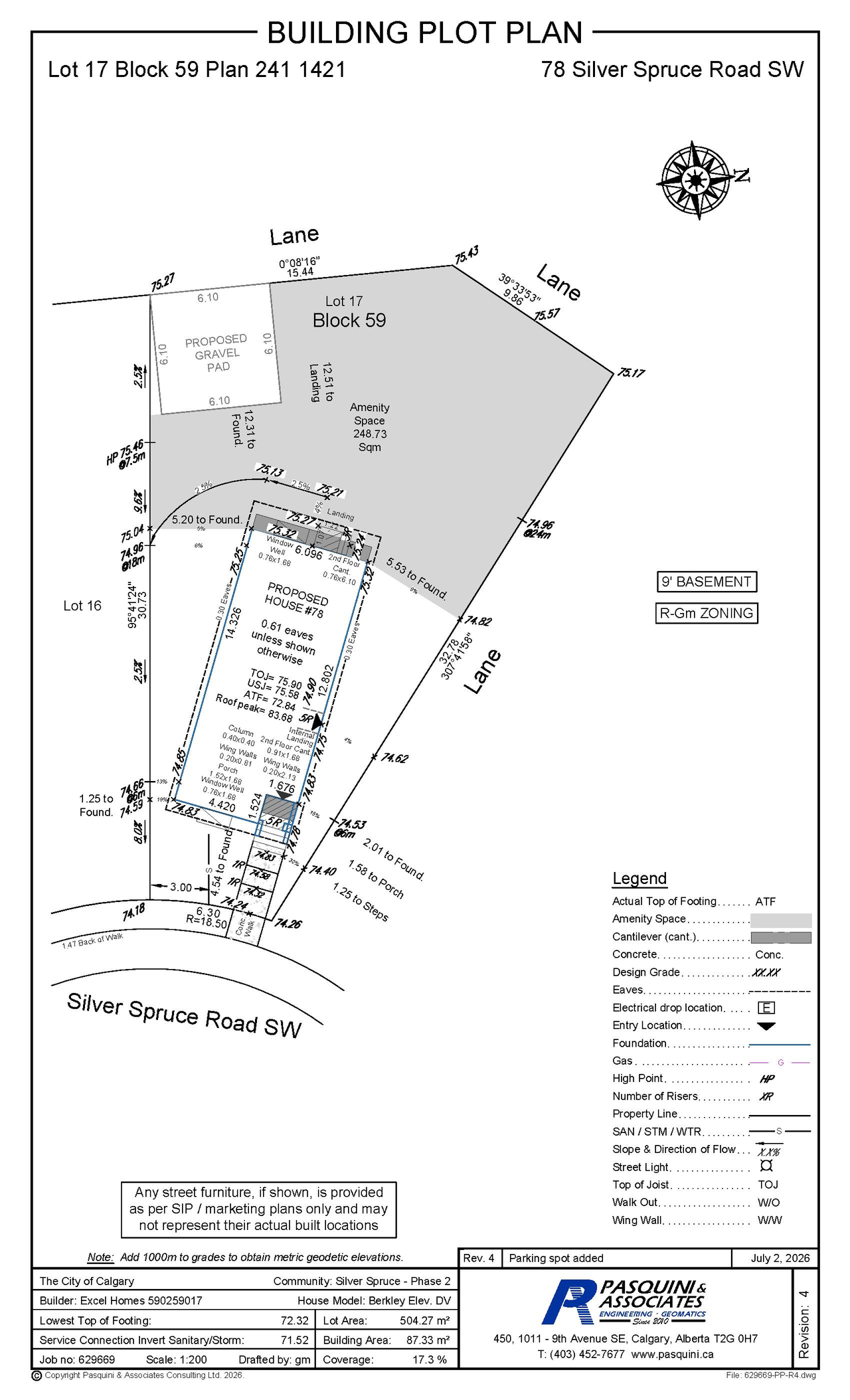 Construction site plan for project from page 5 of the file 'DP2026-04004 DMAP Plans Submitted (4MB) 2026-07-09'