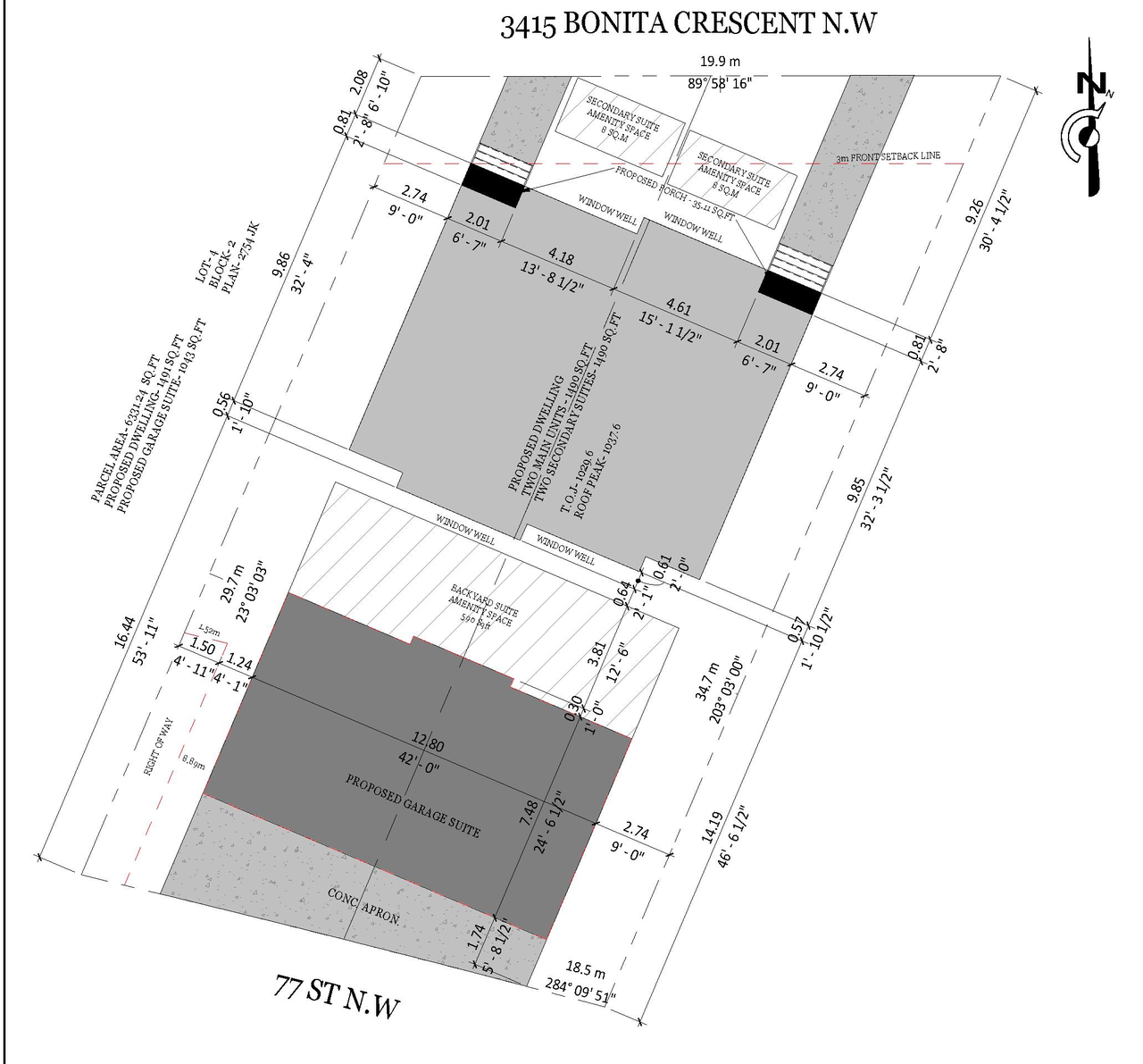 Construction site plan for project from page 1 of the file 'DP2026-04010 DMAP Plans (Submitted) 2026-07-09 (1MB)'