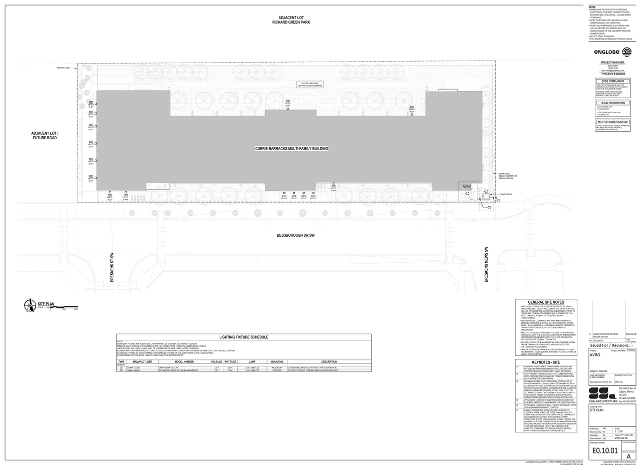 Construction site plan for project from page 13 of the file 'DP2026-04016-DMAP Plans Submitted 2026-07-14 22MB'