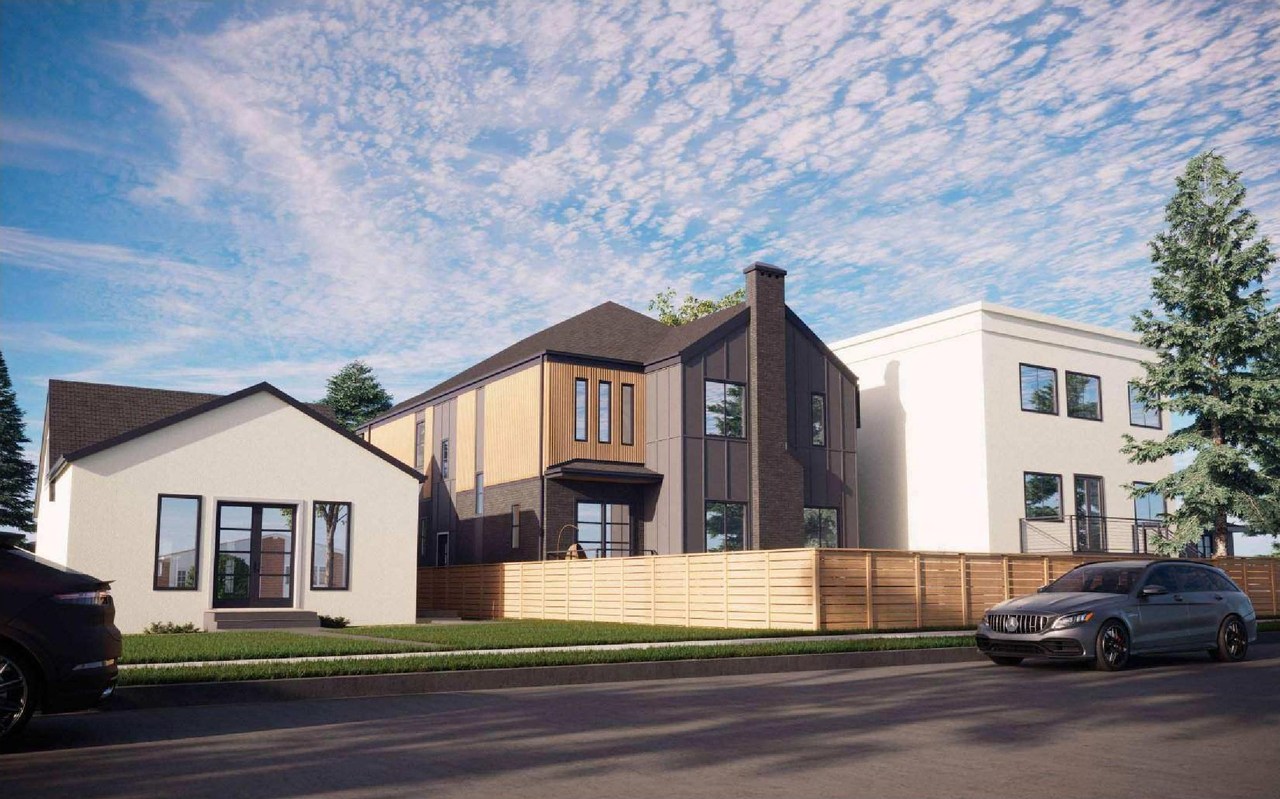Rendering of building from page 1 of the file 'DP2026-04021-DMAP Plans Submitted 2026-07-16 3MB'