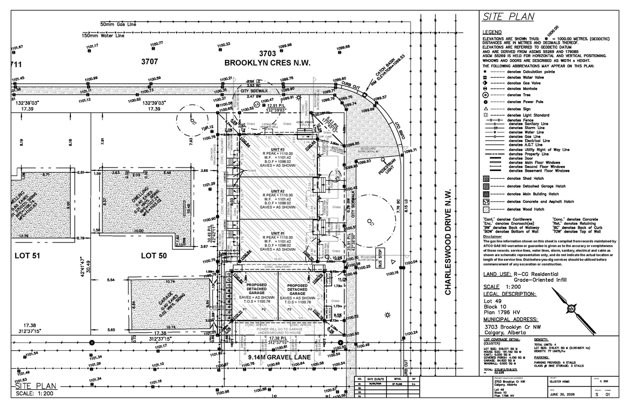 Construction site plan for project from page 1 of the file 'DP2026-04025 DMAP Plans (Submitted) 2026-07-10 (4MB)'