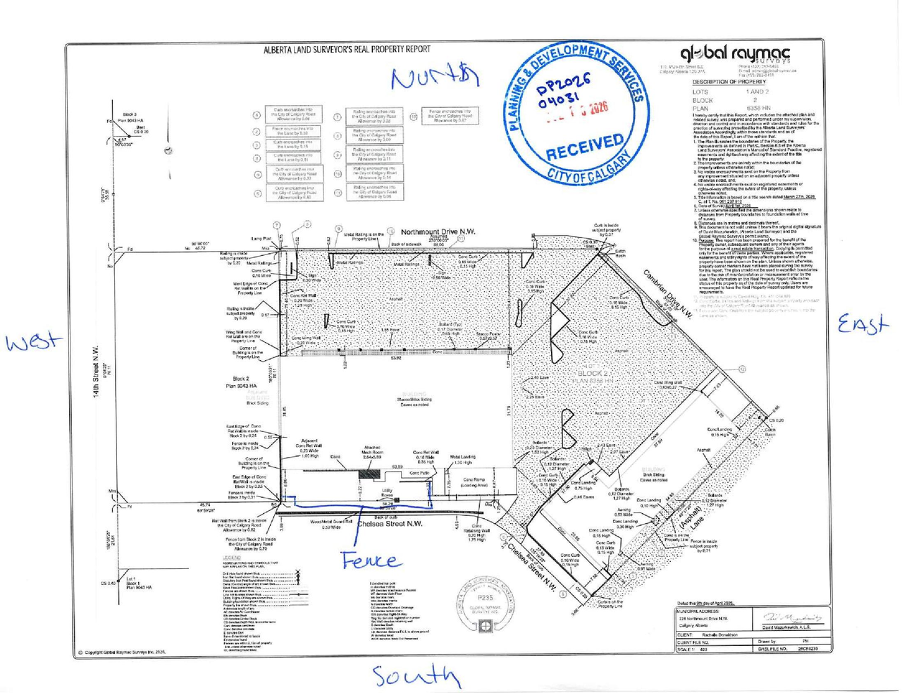 Construction site plan for project from page 2 of the file 'DP2026-04031 DMAP Plans (Submitted) 2026-07-10 (1MB)'