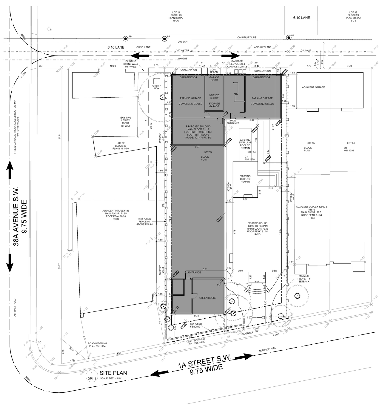 Construction site plan for project from page 6 of the file 'DP2026-04055 - DMAP Plans (Submitted) 2026-07-10 (1MB)'