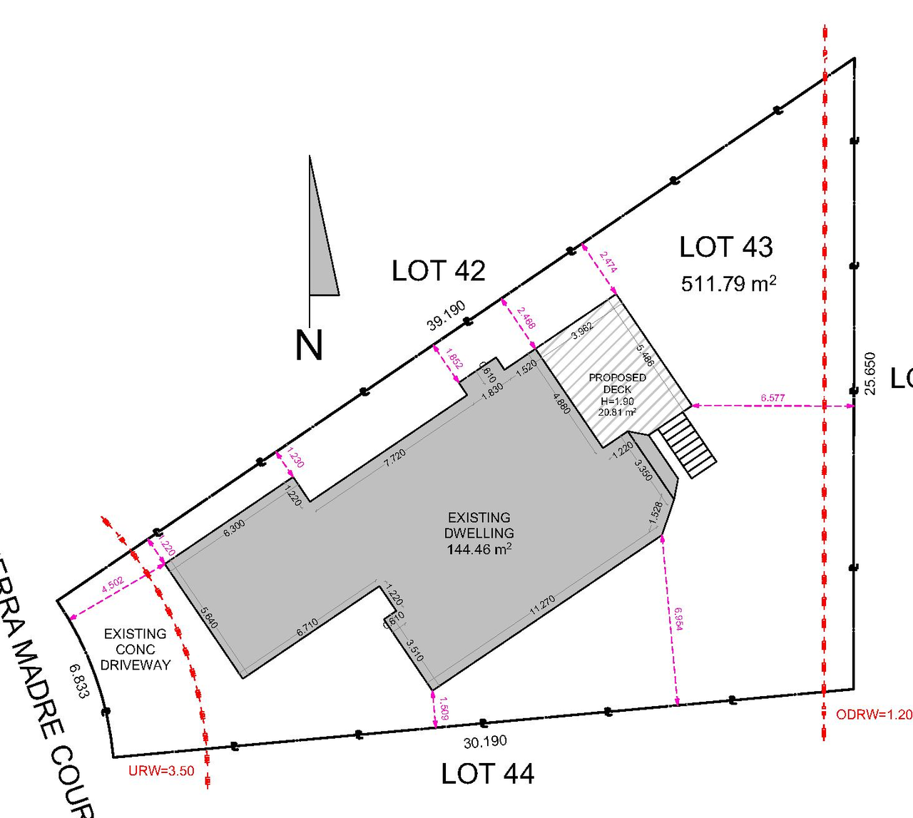 Floor plan for project from page 1 of the file 'DP2026-04071 - DMAP Plans Submitted (1MB) 2026-07-20'