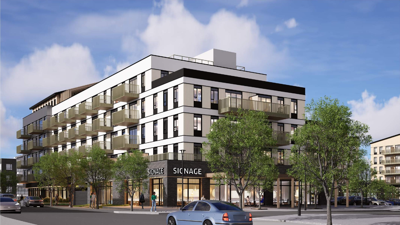 Rendering of building from page 17 of the file 'DP2026-04072 DMAP Plans Submitted (51MB) 2026-07-13'