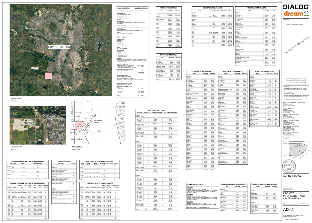 Construction site plan for project from page 3 of the file 'DP2026-04072 DMAP Plans Submitted (51MB) 2026-07-13'