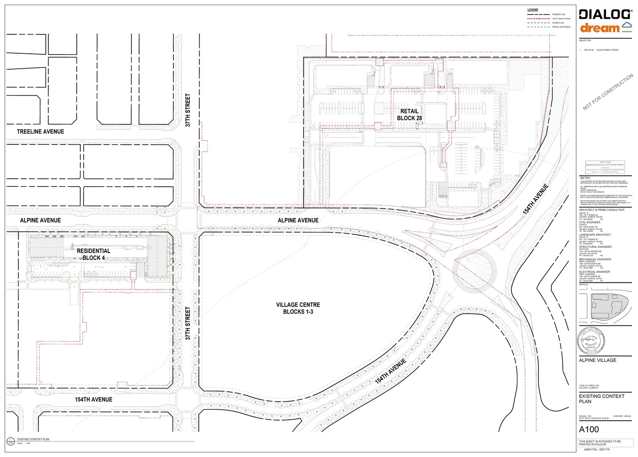 Construction site plan for project from page 6 of the file 'DP2026-04072 DMAP Plans Submitted (51MB) 2026-07-13'