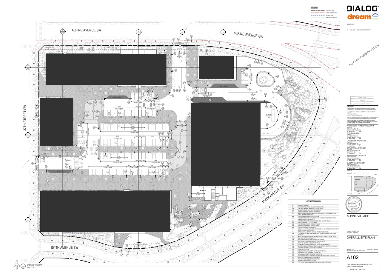 Construction site plan for project from page 8 of the file 'DP2026-04072 DMAP Plans Submitted (51MB) 2026-07-13'