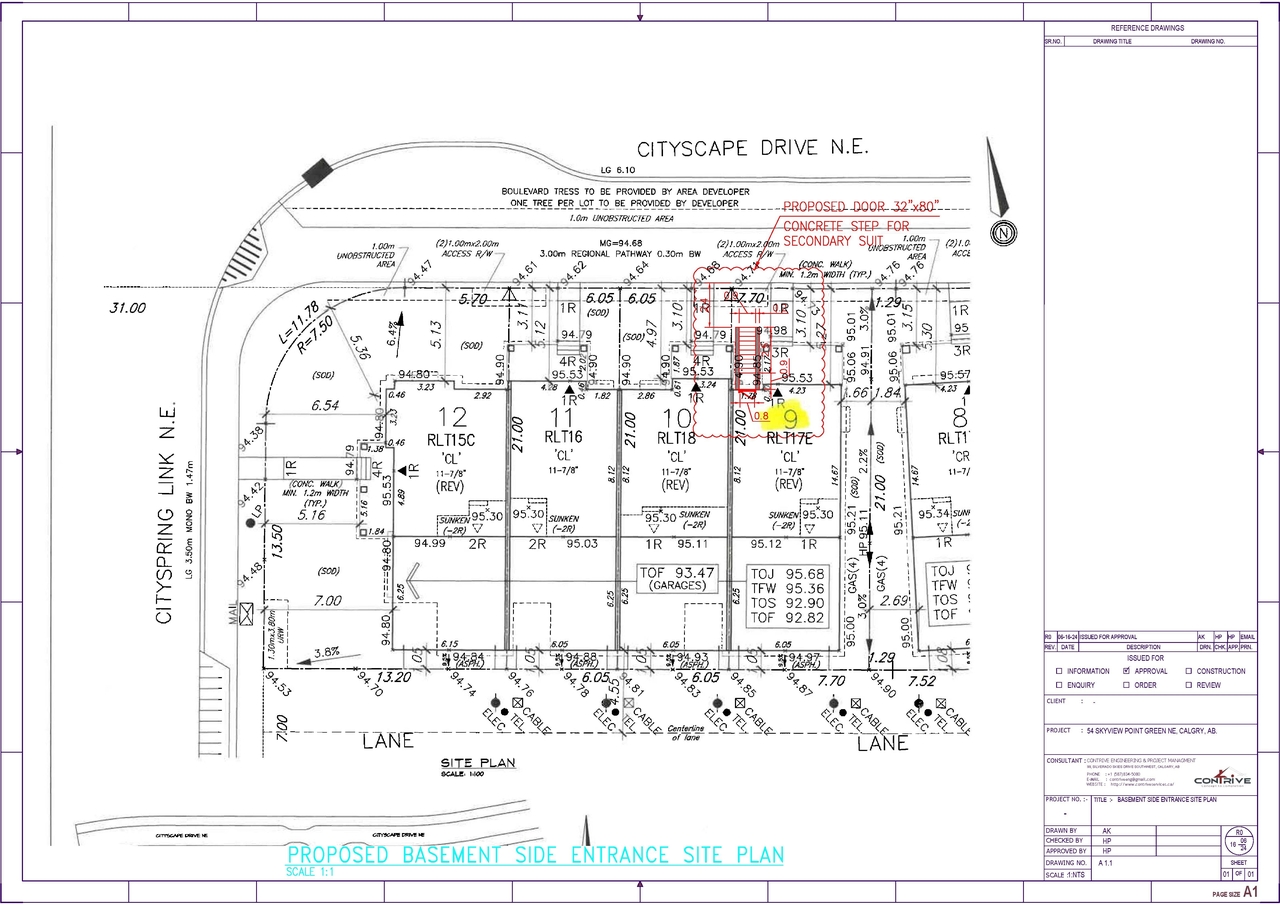 Construction site plan for project from page 2 of the file 'DP2026-04077 DMAP Plans (Submitted) 2026-07-13 (3MB)'
